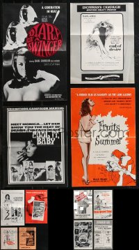 2m0415 LOT OF 12 UNCUT SEXPLOITATION PRESSBOOKS 1960s-1970s sexy advertising with some nudity!