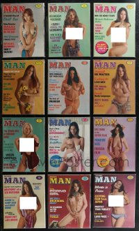 2m0596 LOT OF 12 1973 MODERN MAN MAGAZINES 1973 every issue for that year, sexy nude images!