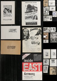 2m0458 LOT OF 23 UNCUT AD SLICKS & PRESSBOOK SUPPLEMENTS 1960s advertising for a variety of movies!