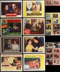 2m0343 LOT OF 26 LOBBY CARDS FROM JOAN CRAWFORD MOVIES 1950s-1960s Female on the Beach & more!