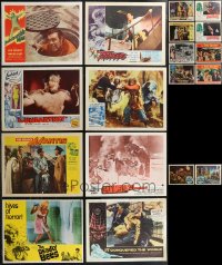 2m0352 LOT OF 18 HORROR/SCI-FI LOBBY CARDS 1950s-1960s great scenes from several movies!