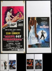 2m0798 LOT OF 6 MOSTLY FORMERLY FOLDED JAMES BOND ITALIAN LOCANDINAS 1970s-1990s cool movie images!
