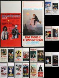 2m0787 LOT OF 22 FORMERLY FOLDED ITALIAN LOCANDINAS 1960s-1990s a variety of cool movie images!