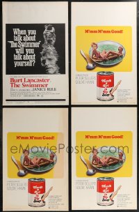 2m0039 LOT OF 5 UNFOLDED WINDOW CARDS 1960s-1970s The Swimmer & There's a Girl in My Soup!