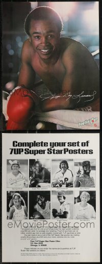 2m0931 LOT OF 14 UNFOLDED SUGAR RAY LEONARD 19X25 ADVERTISING POSTERS 1981 7-UP SuperStar Posters!