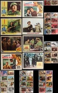 2m0316 LOT OF 58 MILITARY/WAR LOBBY CARDS 1950s-1960s incomplete sets from several different movies!