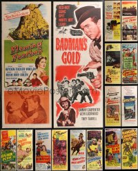2m0820 LOT OF 18 FORMERLY FOLDED COWBOY WESTERN INSERTS 1940s-1950s a variety of movie images!