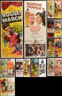 2m0809 LOT OF 23 FORMERLY FOLDED INSERTS 1950s-1970s great images from a variety of movies!