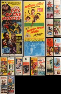2m0810 LOT OF 22 FORMERLY FOLDED INSERTS 1940s-1970s great images from a variety of movies!