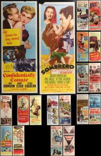 2m0813 LOT OF 21 FORMERLY FOLDED INSERTS 1940s-1960s great images from a variety of movies!