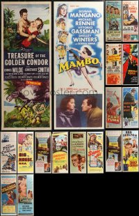 2m0808 LOT OF 24 FORMERLY FOLDED INSERTS 1940s-1970s great images from a variety of movies!