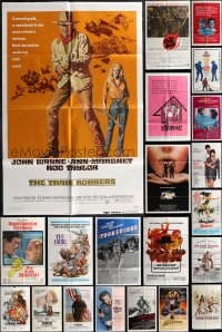 2m0168 LOT OF 66 FOLDED ONE-SHEETS 1960s-1980s great images from a variety of different movies!
