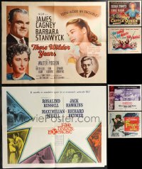 2m0864 LOT OF 6 FORMERLY FOLDED HALF-SHEETS 1950s-1970s great images from a variety of movies!