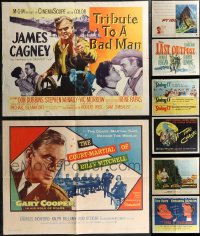 2m0863 LOT OF 8 FORMERLY FOLDED HALF-SHEETS 1940s-1960s great images from a variety of movies!