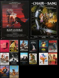2m0899 LOT OF 20 FORMERLY FOLDED FRENCH 15X21 POSTERS 1970s-1980s a variety of cool movie images!