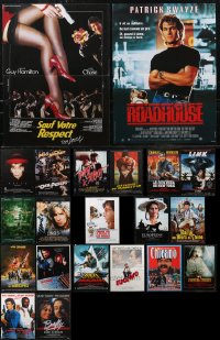 2m0898 LOT OF 21 FORMERLY FOLDED FRENCH 15X21 POSTERS 1980s a variety of cool movie images!
