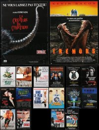 2m0895 LOT OF 24 FORMERLY FOLDED FRENCH 15X21 POSTERS 1980s-1990s a variety of cool movie images!