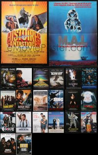 2m0897 LOT OF 22 FORMERLY FOLDED FRENCH 15X21 POSTERS 1980s a variety of cool movie images!