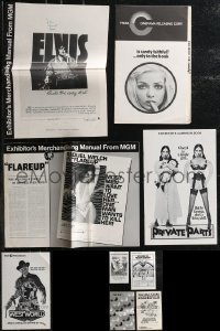 2m0418 LOT OF 9 UNCUT & CUT PRESSBOOKS 1960s-1970s advertising for a variety of different movies!