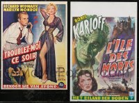 2m0027 LOT OF 4 UNFOLDED BELGIAN REPRODUCTION POSTERS 1990s Marilyn Monroe, Hitchcock & more!