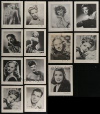 2m0739 LOT OF 13 PICTURE FRAME PHOTOS 1940s-1950s mostly Hollywood leading ladies!