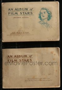 2m0745 LOT OF 2 ALBUM OF FILM STARS ENGLISH CIGARETTE CARD ALBUMS 1930s each w/ many color cards!