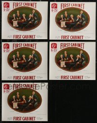 2m0746 LOT OF 5 FIRST CABINET CIGAR BOX LABELS 1910 Washington, Jefferson, Knox, Adams, Hamilton!