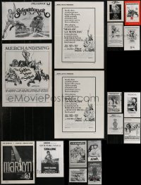 2m0125 LOT OF 14 UNCUT & CUT PRESSBOOKS 1960s-1970s advertising for a variety of different movies!