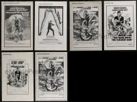 2m0140 LOT OF 6 JAMES BOND CUT & UNCUT PRESSBOOKS 1970s-1980s cool 007 advertising images!