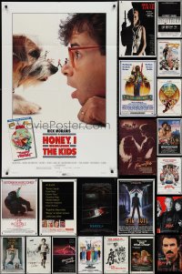 2m0181 LOT OF 50 FOLDED MOSTLY 1980s ONE-SHEETS 1980s great images from a variety of different movies!