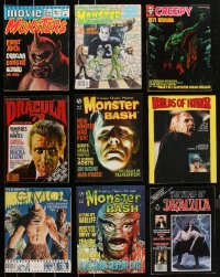 2m0603 LOT OF 9 MONSTER MAGAZINES 1970s-2000s Movie Monsters, Creepy, Worlds of Horror & more!