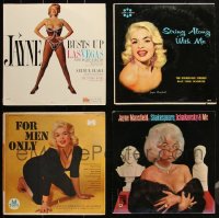 2m0536 LOT OF 4 33 1/3 RPM JAYNE MANSFIELD RECORDS 1950s Busts Up Las Vegas, For Men Only & more!
