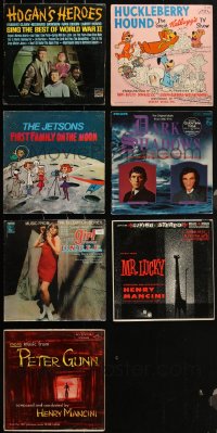 2m0523 LOT OF 7 33 1/3 RPM TV SHOW RELATED RECORDS 1950s-1970s Hogan's Heroes, Jetsons & more!