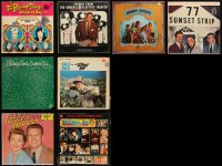 2m0519 LOT OF 8 33 1/3 RPM TV SHOW RELATED RECORDS 1950s-1970s Partridge Family, 77 Sunset Strip!