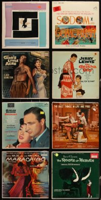 2m0522 LOT OF 8 33 1/3 RPM MOVIE SOUNDTRACK RECORDS 1950s-1960s Man with the Golden Arm & more!