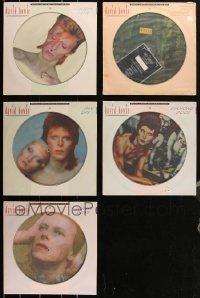 2m0530 LOT OF 5 33 1/3 RPM DAVID BOWIE LIMITED EDITION PICTURE DISC RECORDS 1984 cool color images!