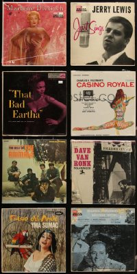 2m0520 LOT OF 8 33 1/3 RPM RECORDS 1950s-1960s Marlene Dietrich, Jerry Lewis, Eartha Kitt & more!