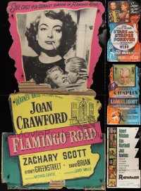 2m1117 LOT OF 6 STANDEES 1940s-1960s Joan Crawford, Charlie Chaplin, Deborah Kerr, Mitchum & more!