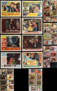 2m0332 LOT OF 47 1950S LOBBY CARDS 1950s incomplete sets from a variety of different movies!
