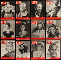 2m0590 LOT OF 14 LIFE MAGAZINES WITH CELEBRITY COVERS 1930s-1970s Laurence Olivier, Harpo Marx