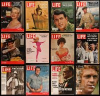 2m0593 LOT OF 12 LIFE & LOOK MAGAZINES WITH CELEBRITY COVERS 1950s-1970s John Wayne, McQueen & more!