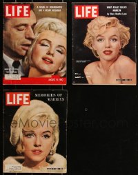 2m0619 LOT OF 3 ISSUES OF LIFE MAGAZINE WITH MARILYN MONROE COVERS 1960s beautiful cover portraits!