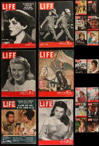 2m0580 LOT OF 20 LIFE MAGAZINES WITH CELEBRITY COVERS 1940s-1970s Judy Garland, Liz Taylor & more!