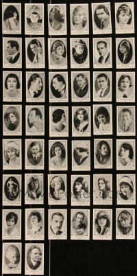 2m0730 LOT OF 44 CANDY CARDS 1920s great portraits of Hollywood celebrities, American Caramel Co!