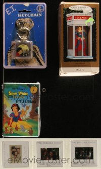 2m0728 LOT OF 6 SMALL MISCELLANEOUS ITEMS 1980s-2000s Snow White, E.T., Superman, Invisible Circus!