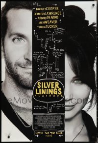 2m1040 LOT OF 20 UNFOLDED SINGLE-SIDED 27X40 SILVER LININGS PLAYBOOK ONE-SHEETS 2012 Cooper, Lawrence