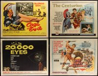 2m0861 LOT OF 10 UNFOLDED 1960S HALF-SHEETS 1960s great images from a variety of movies!