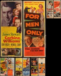2m0832 LOT OF 14 UNFOLDED 1950S INSERTS 1950s great images from a variety of movies!