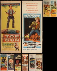 2m0848 LOT OF 10 UNFOLDED 1950S COWBOY WESTERNS INSERTS 1950s great images from a variety of movies!
