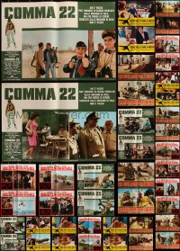 2m0870 LOT OF 42 FORMERLY FOLDED ITALIAN PHOTOBUSTAS 1960s-1970s a variety of cool movie scenes!